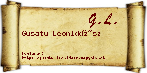 Gusatu Leonidász névjegykártya